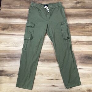 Rails Emmerson Cargo Pants Mens M Olive Cotton Stretch Straight Gorpcore Green